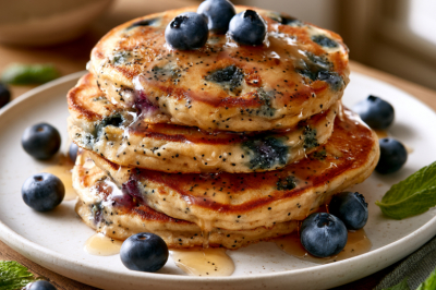 Сметана, молоко и горсть голубики &mdash; готовим овсяные оладьи, которые не стыдно подать гостям на воскресный бранч