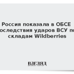 Россия показала в ОБСЕ последствия ударов ВСУ по складам Wildberries
