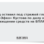 Суд оставил под стражей главу «Эфко» Кустова по делу о хищении средств на БПЛА