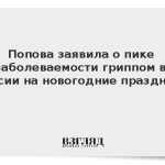 Попова заявила о пике заболеваемости гриппом в России на новогодние праздники