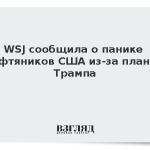 WSJ сообщила о панике нефтяников США из-за планов Трампа