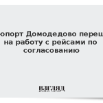 Аэропорт Домодедово перешел на работу с рейсами по согласованию