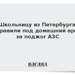 Школьницу из Петербурга отправили под домашний арест за поджог АЗС