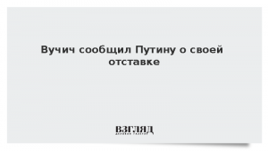 Вучич сообщил Путину о своей отставке