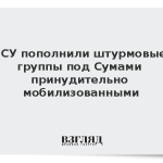 ВСУ пополнили штурмовые группы под Сумами принудительно мобилизованными