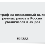 Штраф за незаконный вылов речных раков в России увеличился в 15 раз