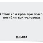 В Алтайском крае при пожаре погибли три человека