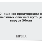 Онищенко предупредил о возможных опасных мутациях вируса Эбола