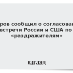 Лавров сообщил о согласовании встречи России и США по «раздражителям»