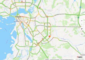 Пробки сковали центр Казани и несколько районов города