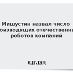 Мишустин назвал число производящих отечественных роботов компаний