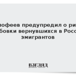 Малофеев предупредил о риске вербовки вернувшихся в Россию эмигрантов