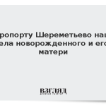 В аэропорту Шереметьево нашли тела новорожденного и его матери