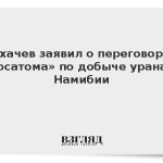Лихачев заявил о переговорах «Росатома» по добыче урана в Намибии