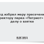 Суд избрал меру пресечения директору парка «Патриот» по делу о взятке