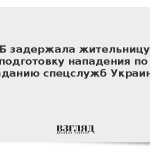 ФСБ задержала жительницу за подготовку нападения по заданию спецслужб Украины
