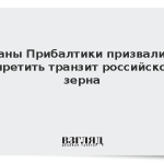 Страны Прибалтики призвали ЕС запретить транзит российского зерна