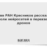 Глава РАН Красников рассказал о роли нейросетей в перехвате дронов